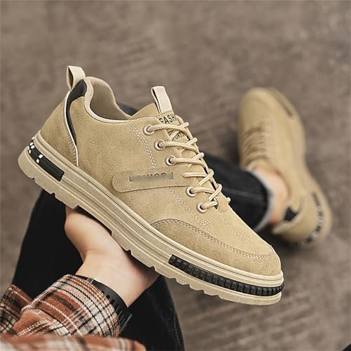 Men's Casual RoundToe Sneakers Slip Resistant Low Heel Breathable Walking Shoes for Comfortable Daily Wear2