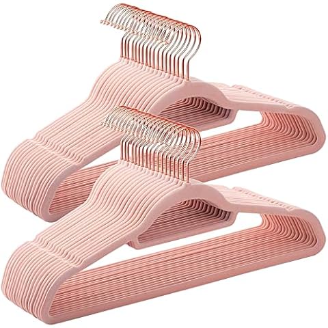 BGRQRIQ Pink Velvet Hangers 30 Pack Cover