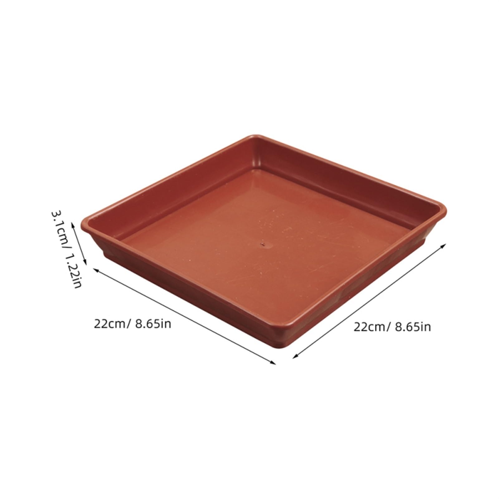 Verdes Platos Para Macetas Posavasos redondo for plantas, plato de agua for jardín, bandeja for maceta, platillos for atrapar plantas de interior, goteo cuadrado, 10 Uds. Platillos Para Plantas(White)