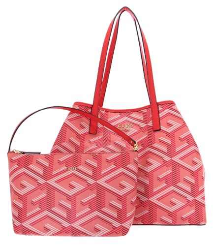 Image of GUESS shoulder bag shopper bag Vikky Large Tote Watermelon Logo orange