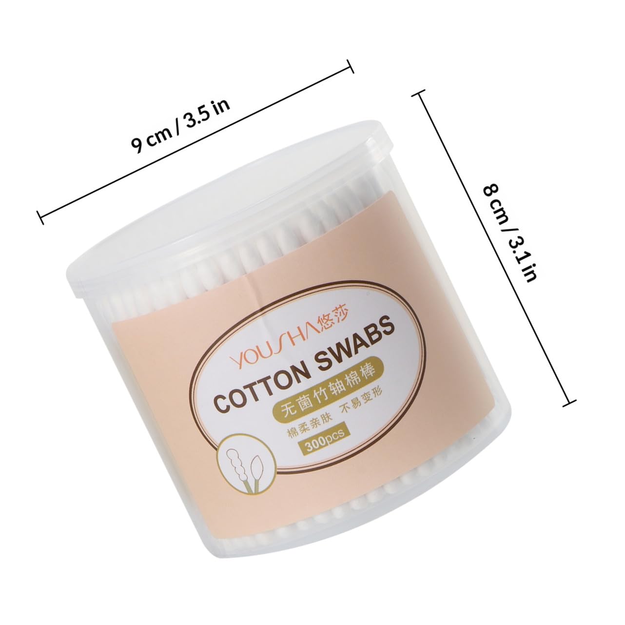 Double Head Cotton Swabs 600 Pieces White for Makeup Daily Use image 2