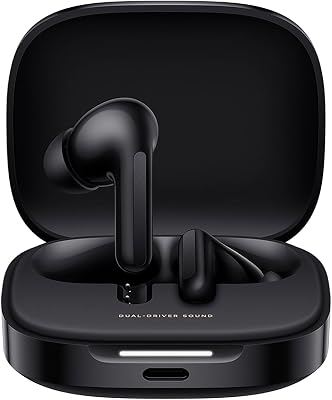 XIAOMI Redmi Buds 6, écouteurs Intra-Auriculaires sans Fil, Noir | 49 dB ANC, Dual Driver, Immersive Sound, 10h + 42h Play...