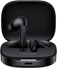 Xiaomi Fones de ouvido sem fio Redmi Buds 6, Bluetooth 5.4, redu��o de ru�do IA de microfone duplo, at� 42 horas de tempo de audi��o, design leve, preto noturno