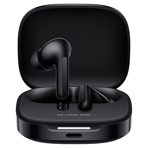Xiaomi Redmi Buds 6 (Global Version) TWS Earphone, 49dB Active Noise Cancellation Headset, Built-in immersive 360°Surround Sound, 42 Hours Long Battery Life, Type-C Bluetooth 5.4 -Black