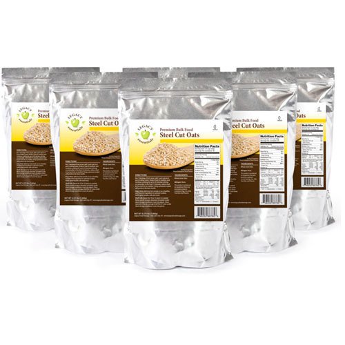 Legacy Essentials Steel Cut Oats 15 Year Shelf Life for Emergency Survival Food