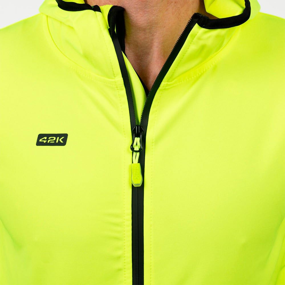 42K RUNNING - Chaqueta técnica 42k SOFTSHELL Amarillo Fluor-Negro