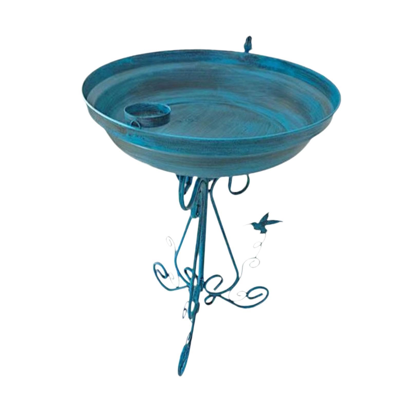 CALANDIS™ Birdbath Bowl Feeder Outdoor Freestanding Birdfeeder for Yard Outdoor Garden Blue | Birdbaths | Bird & Wildlife Accessories | Yard, Garden & Outdoor Living-image-33