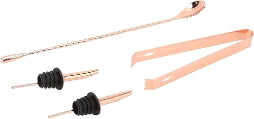 Miniatura 9 de Juego de coctelera de 11 piezas, kit de licitación de acero inoxidable, kit de licitación para fiestas en casa y artículos (rosa ld)