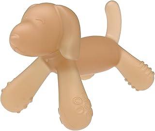 Newborn Silicone Teether Toy - Newborn Dog Shape Teether Toy,Reusable Silicone Chewable Teether Dog Shape Teethers for 0-6 and 6-12 Months Girls and Boys Riastvy