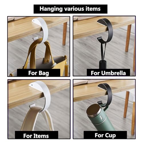 Kisoy KISOY-CHOOK-001BB 2Pcs C Shape Purse Hook For Table Handbag Hanger thumb #5