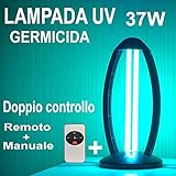 Lampada uv germicida Aunics Sterilizzatore uv professionale da Virus Batteri 99%, 37W Luce UV-C...