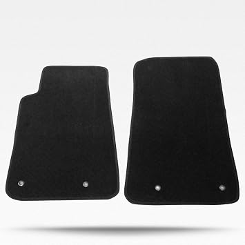 Nylon Car Floor Mat for 2010-2015 Chevrolet Camaro, Black, 2PCS | Durable, Soft, Lightweight, Three-Layer, Precision Stitching, Anti-slip, Easy Install, Floor Liner Carpet Set