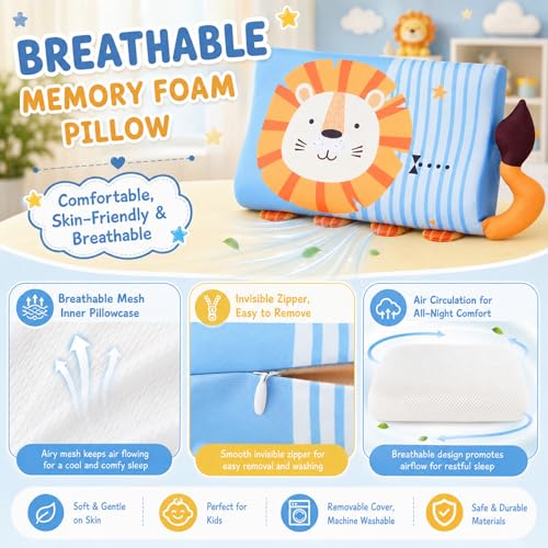 Miniatura 5 de Garomia Almohada Para Niños 44 X 27 Cm Almohada Infantil Con Funda Cojín Suave Para Habitaciones