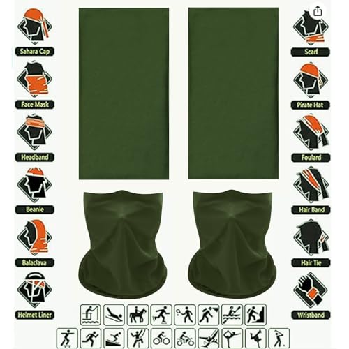 Image of Neck Gaiter Masks Tube Scarf,Seamless Bandanas Buffs Gators,Ourdoor Face Mask Face Covering Multi Headwear