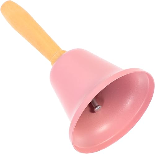 NOLITOY Campana de mano ruidosa, campana de llamada de mano de hierro, campana de cena de 2.6 in, alarma para adultos, hogar, fiesta, restaurante,