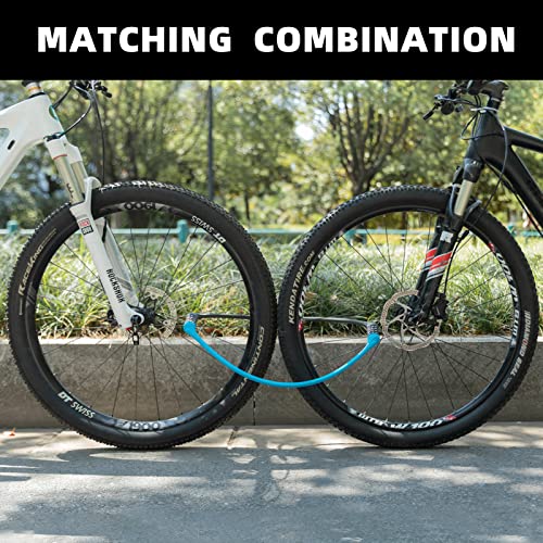 Rockbros Bike Lock Cable Locks With Combination Anti Theft 4 Digit Combination Bike Lock Lightweight Bicycle Lock Silicone Cable Lock 1.83 Feet #TOP5