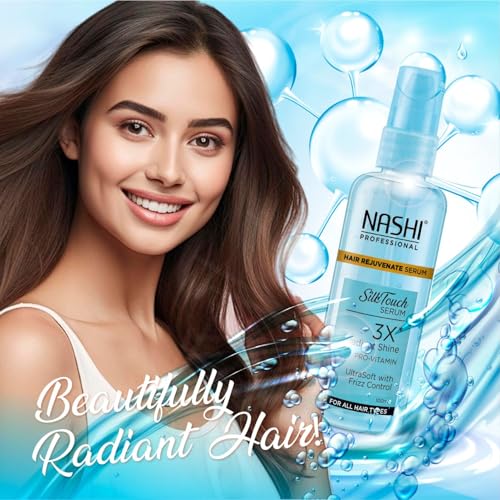 Image of Nashi Professional Rejuvenate Serum 100 ml, Pro Vitamin Serum for Dry and Tangle-Prone Hair, Silky Touch for Frizz Control