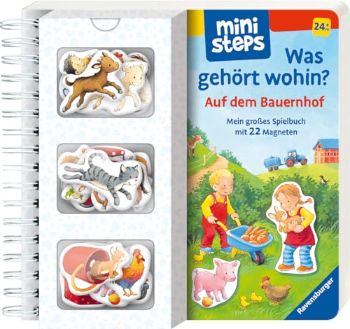 ministeps: Was gehört wohin? Auf dem Bauernhof; Magnetbuch ab 2 Jahren,...