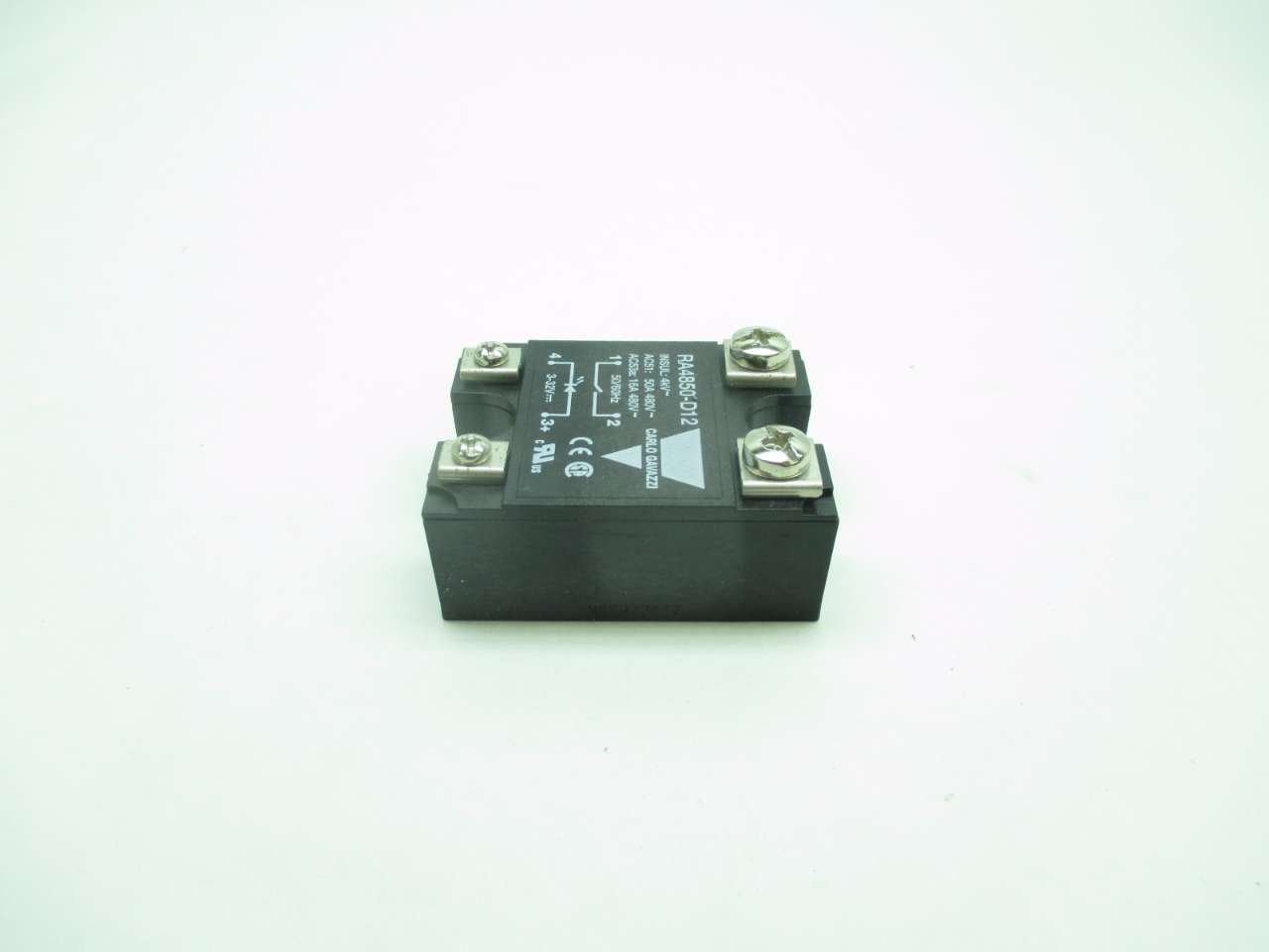 NEW CARLO GAVAZZI RA4850-D12 SOLID STATE RELAY 3-32V-DC 480V-AC 50A AMP D536964