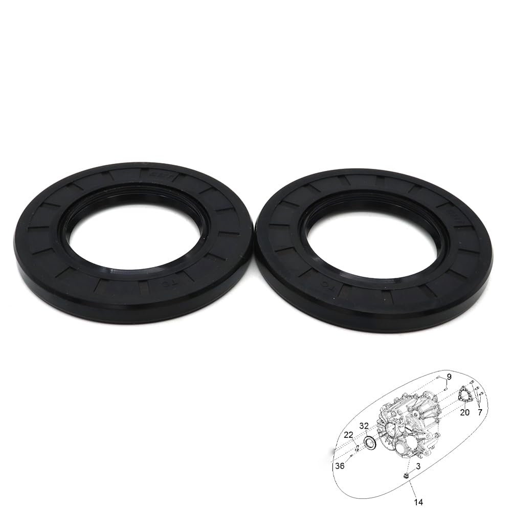 2 Pack Triple Lip Oil Seal Gasket for Polaris Replace Part Number 3235052 Scrambler RZR Ranger 1000 900 850 570 Sportsman 550 850 RZR RGR ACE General Ranger Razor RZR 1000 900 570