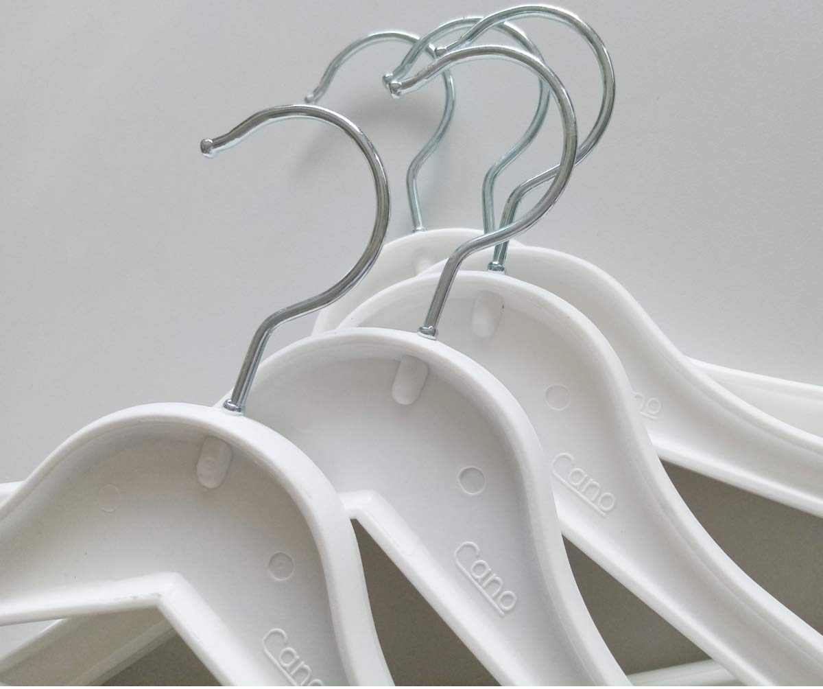 Cano 5 Perchas Plástico, Blanco, 43 Cm
