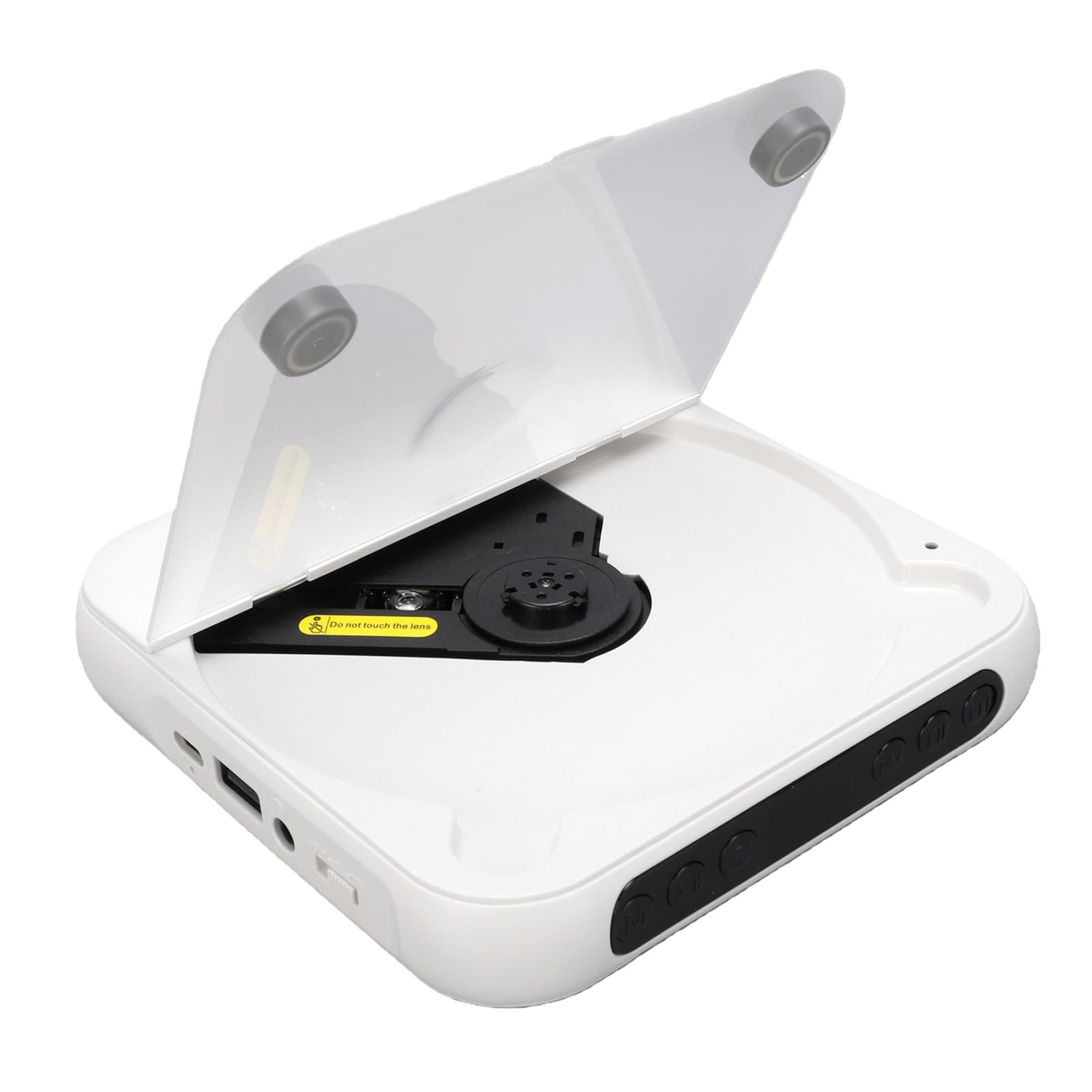 Ausla Lettore CD Portatile Lettore CD Bluetooth con Alloggiamento in ABS Batteria Ricaricabile da 2000 MAh Radio FM da 3,5 Mm AUX Anti Salto per Pendolari da Viaggio in Auto