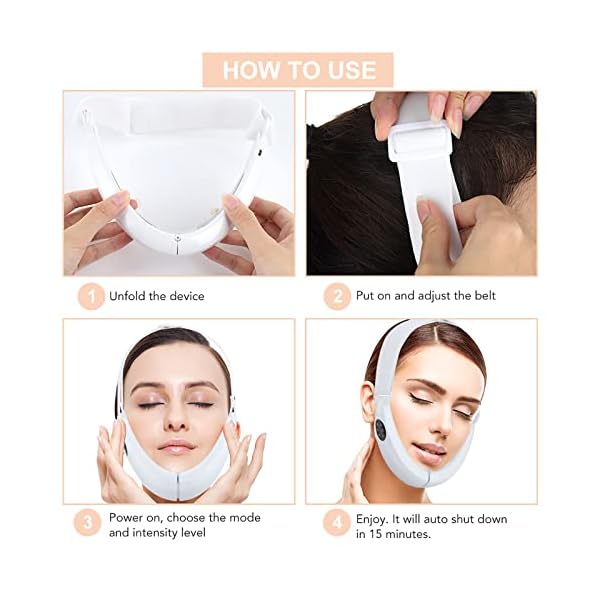 Elektrisches Elektrisches V-Gesicht Shapin Massagegerät Face Slimming-Gerät Doppelkinn-Druckminderer EMS Mikrostrom Photon Face Lifting Machine – Bild 7