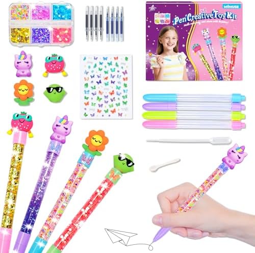 MOMUSE Stifte Selber Machen Set Kinder, Stift Atelier | Basteln Mädchen 6 8 10 Jahre, Kreativ Set Bastelset Kinder Einschulung Geschenke für Mädchen Junge ab 6-12 Jahre
