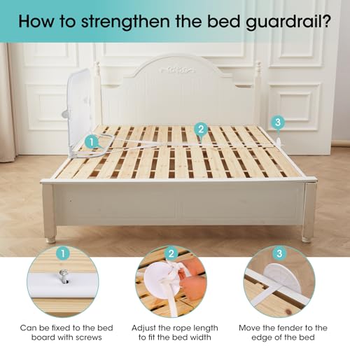 image for NUTIKAS Baby Bed Rail Guard for Toddlers - 35.4