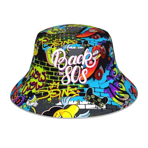 Image of Bucket Hat Beach Summer Sun Hat Reversible Fisherman Hats Double Sided Wearing for Women Men Boys Girls