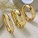 Bowdcvy Chunky Gold Bangle Bracelets for Women Stack Trendy Silver Wide Wrist Statement Cuff Bracelet Arm Cuffs Upper Bangle Fashion Jewelry Gift Accessories (3pcs gold)