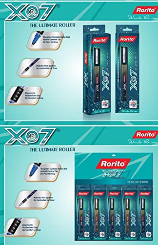 Image of Rorito X07 XO The Ultimate Roller Pens Blue Writing 7 Pcs