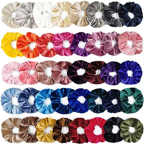 Scrunchies Haargummi Samt,Nefeeko 40 Stück Samt Haargummis Velvet Scrunchies Cover