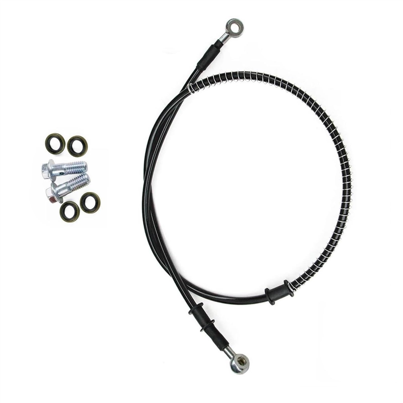 Ksxzw One Color Motorbike Part M10 0 Degree 28 Universal Motorcycle Braided Line Steel Brake Hose Cable Hydraulic Pipe 400Mm-2300Mm(600Mm)