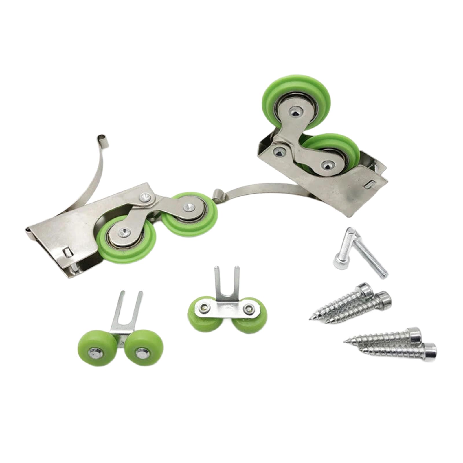 Steel & Nylon Furniture Pulley Set Sliding Door Rollers Simple Installation for Easy & Quiet Cabinet Door Movement Quiet Sliding Mechanism