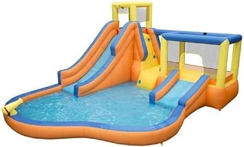 Banzai Inflatable Slide N Bounce Spash Park Water Park - 3 Levels of Fun!