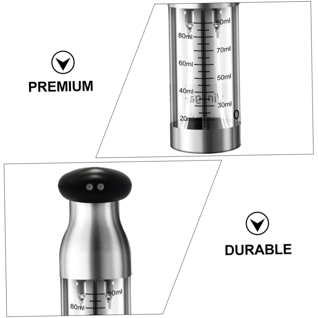 Aceitera de Acero Inoxidable con Pulverizador y Cepillo para Aceite y Vinagre Dispensador Práctico para Cocina Restaurante y Barbacoas Seguro y Duradero