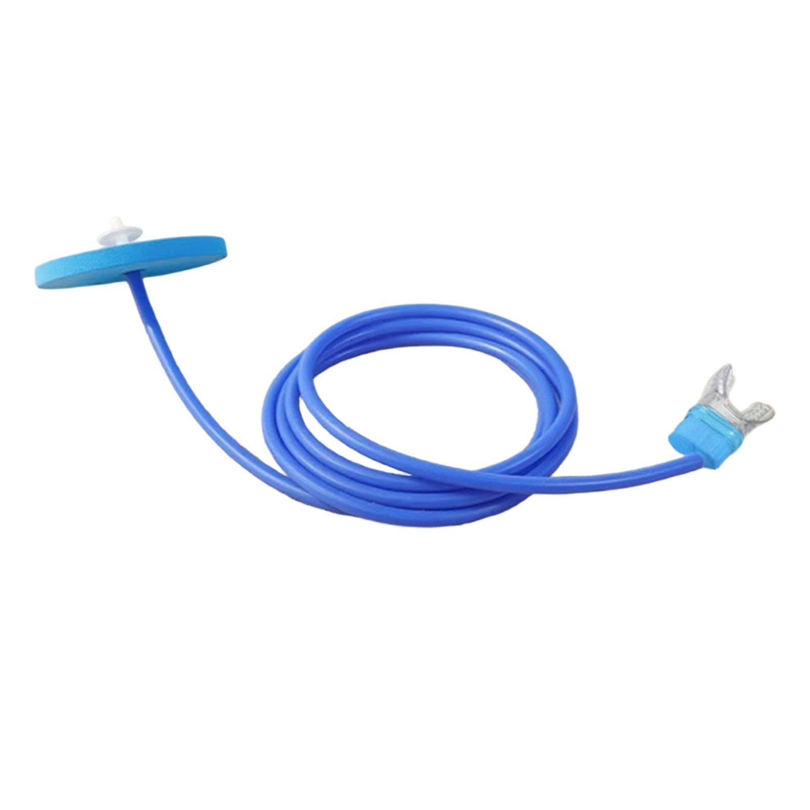 Swimming Snorkel Full Dry Respirator,Diving Swimming Camping Stream Diving Experience Equipment Breathing Tube Dry Snorkel Swim Training Equipment (Blue, 200cm)