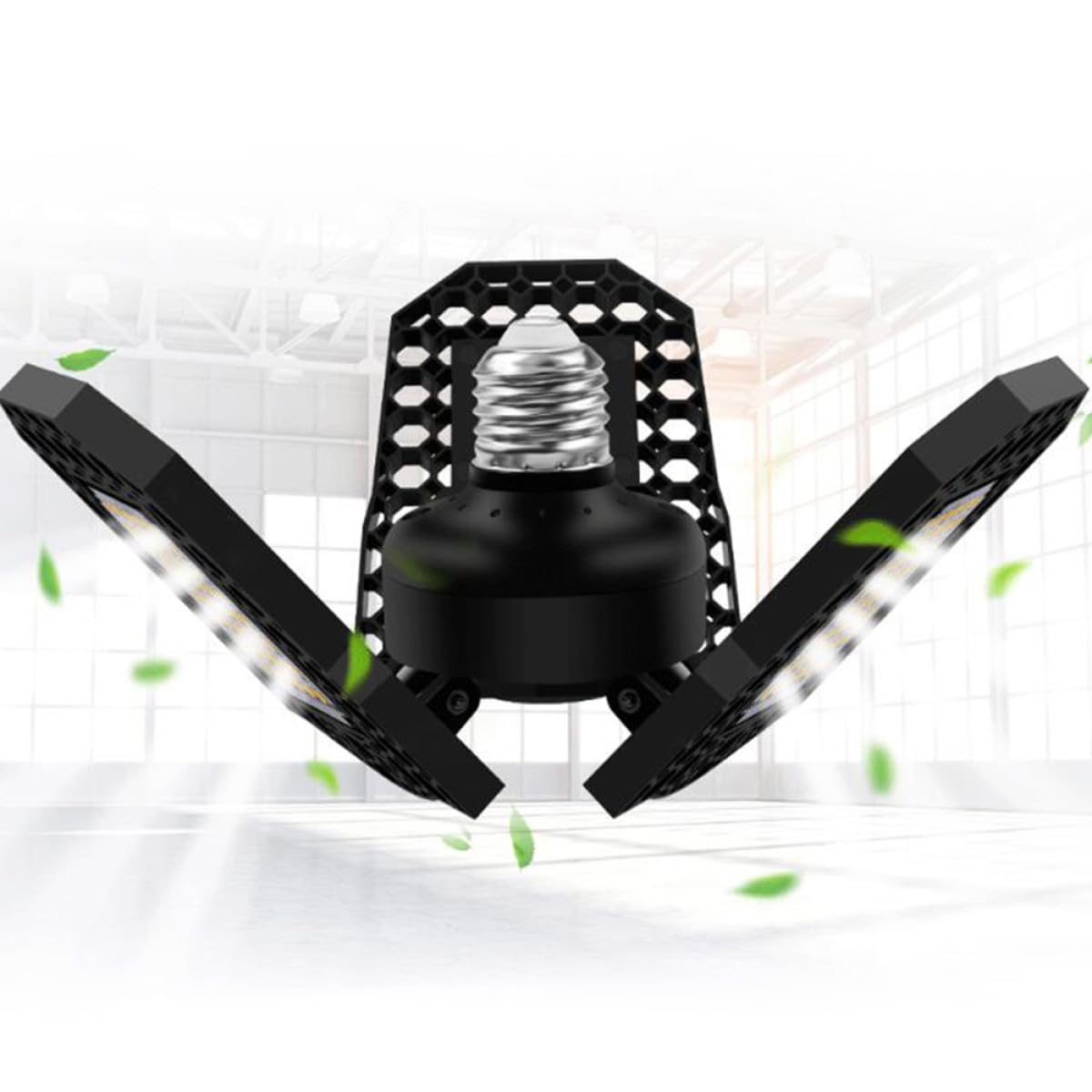 Vaguelly LED Warehouse Lamp Folding Garage Light 80w Deformable Ceiling Bay Light White for Workshop and Industrial Use — view 8