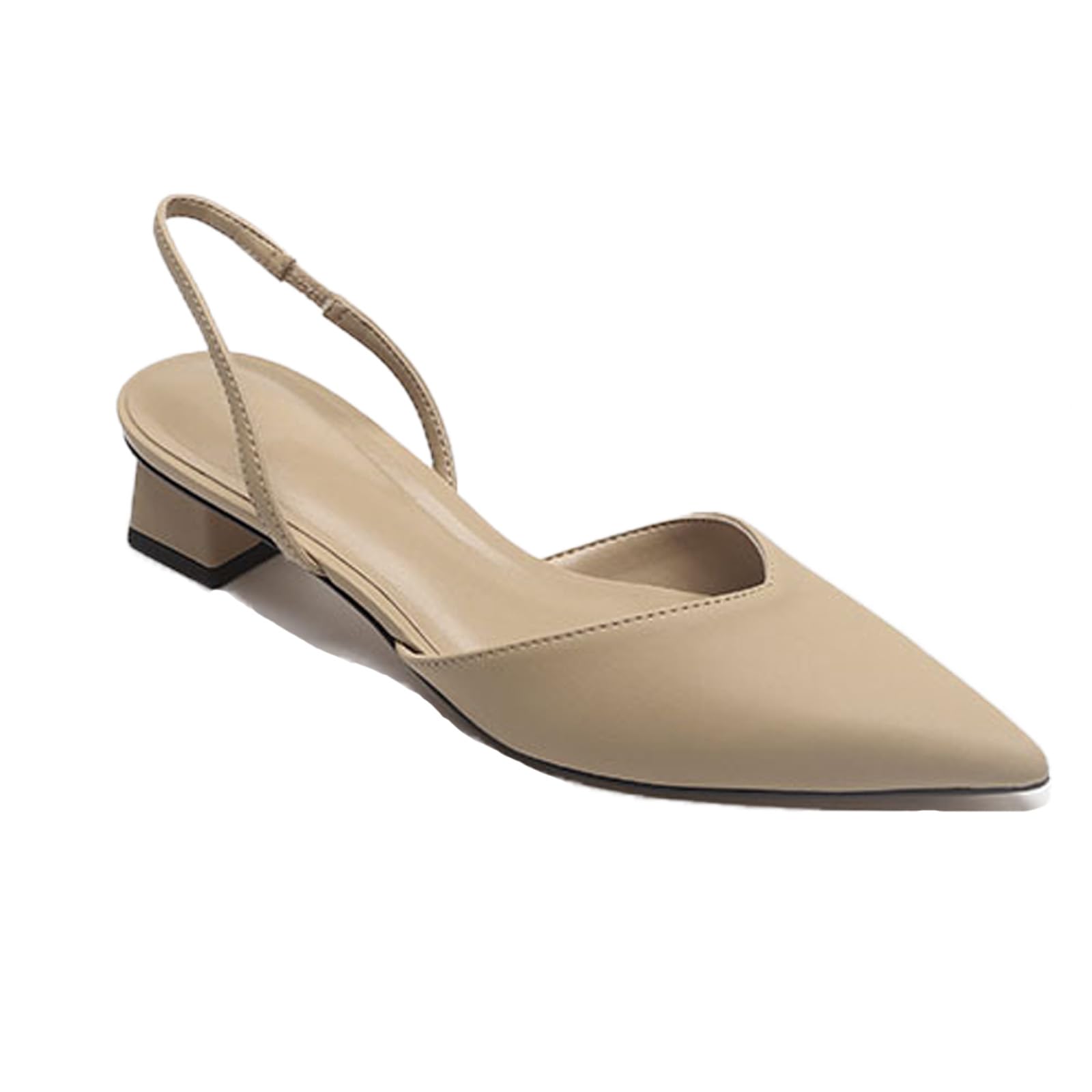 ZUYIYIA Women's Closed Pointed Toe Mules Sandal,Slingback Slip On Wedding Dress Pumps Fashion Chunky Heels Dress Shoes