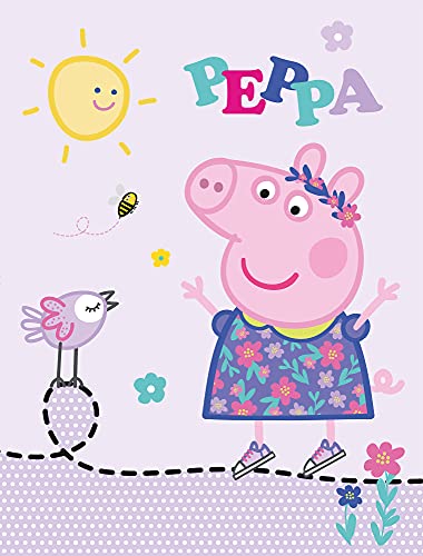 Peppa Wutz Pig Kinder-Zimmer-Teppich Happy Rosa 100 cm x 133 cm rutschhemmend lärmhemmend...