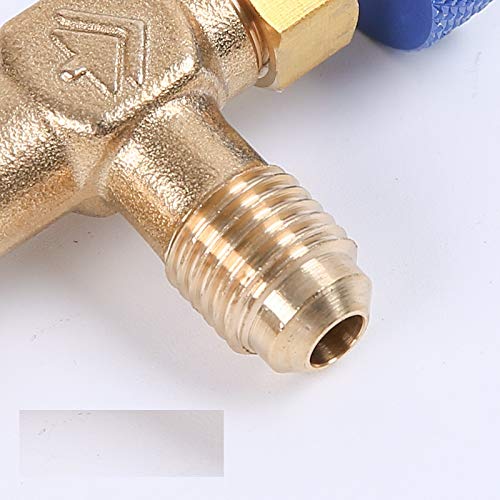 Adaptador de carga para refrigeración HS-1221 R22, adaptador de seguridad de 1/4" SAE a 1/4" SAE, válvula de carga para aire acondicionado miniatura 3