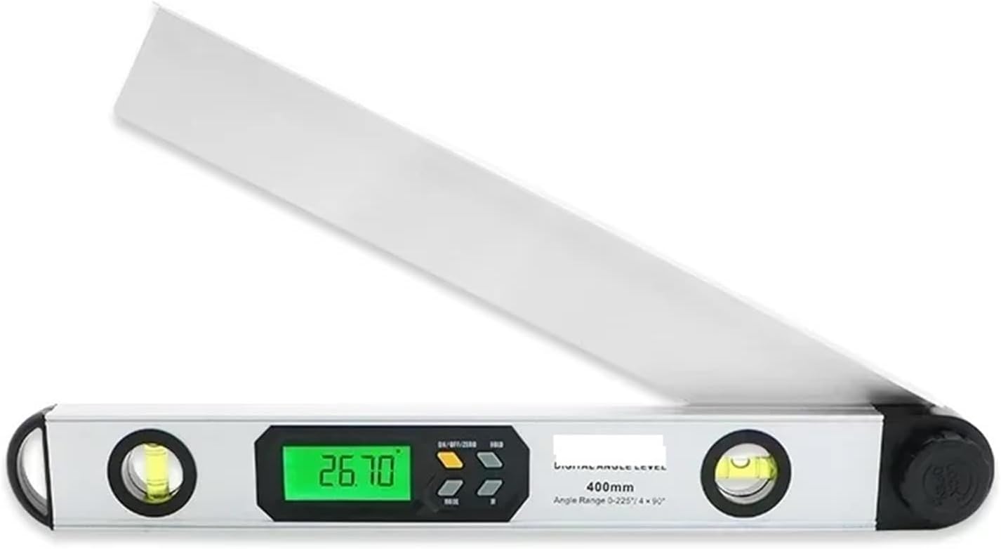 1pc Horizontal Dual Spirit Level 16 Inch 0-225° Digital Angle Gauge Digital Inclinometer Protractor Angle