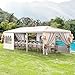 10x30 White Outdoor Party Tent with 8 Removable Sidewalls Tents for Parties Gazebo Canopy Event Tent for Wedding, Birthday, Garden Parties and Backyard Patio BBQ Camping
