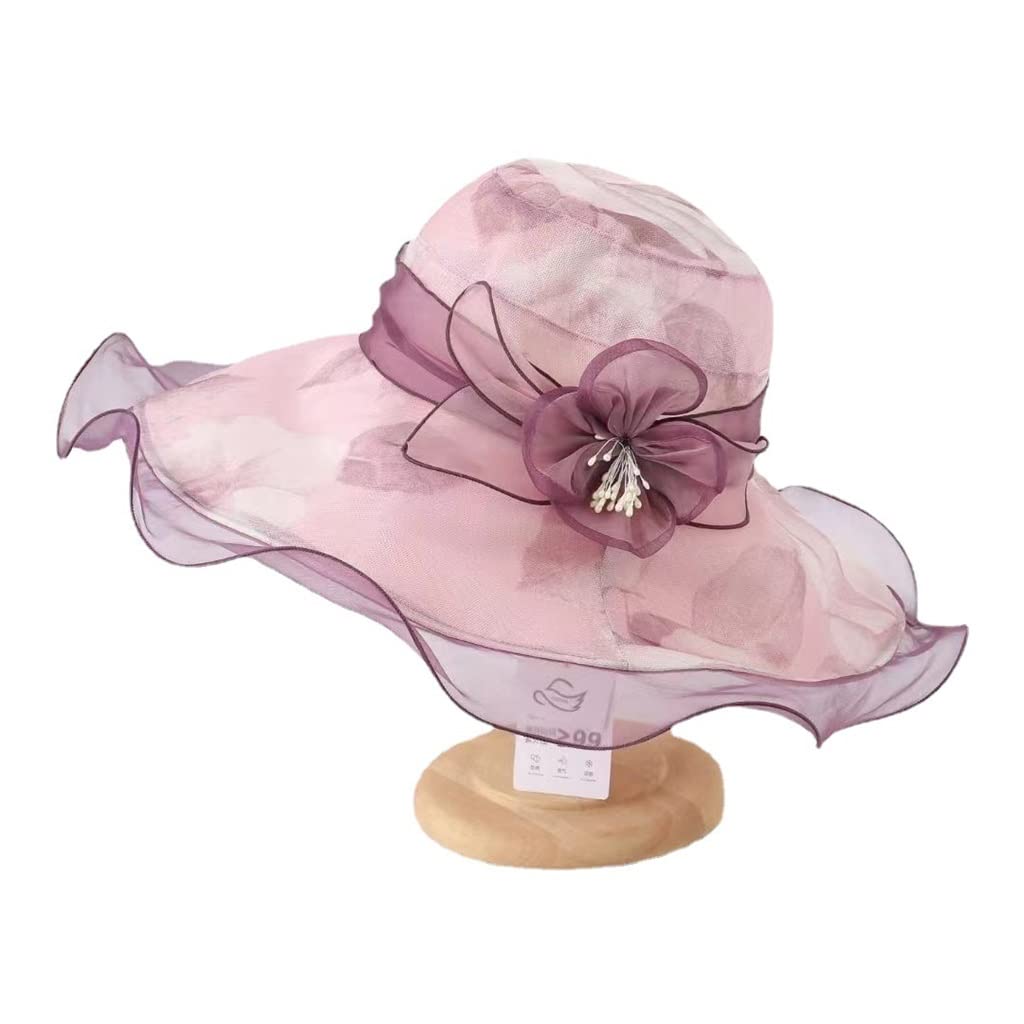 Sombrero de Pescador de Flores de Seda para Mujer, sombrilla Ligera Plegable, Estampado navideño, Verano