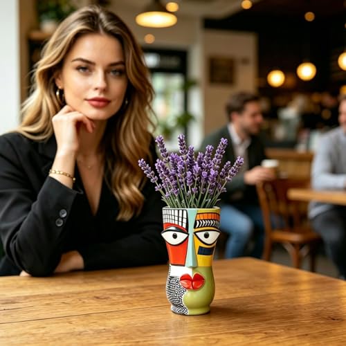 Pots de fleurs abstraits en céramique pour design de table et salon moderne