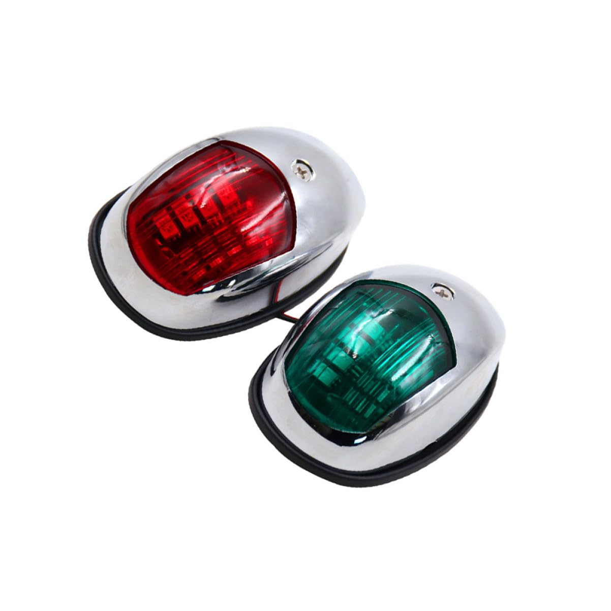 Luce di Navigazione Marina LED 2 Pezzi 12v per Barca e Imbarcazione | Lato Destro e Sinistro Rosso/verde, Corpo in Abs Acrilico, Adatta a Pontoon e Imbarcazione Veloce