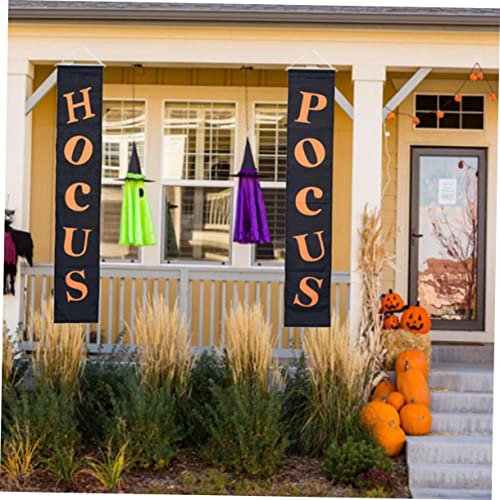 Abaodam 2 Pares De Cortina Decorações De Halloween Ao Ar Livre Decoração De Casa Banner Decorativo D