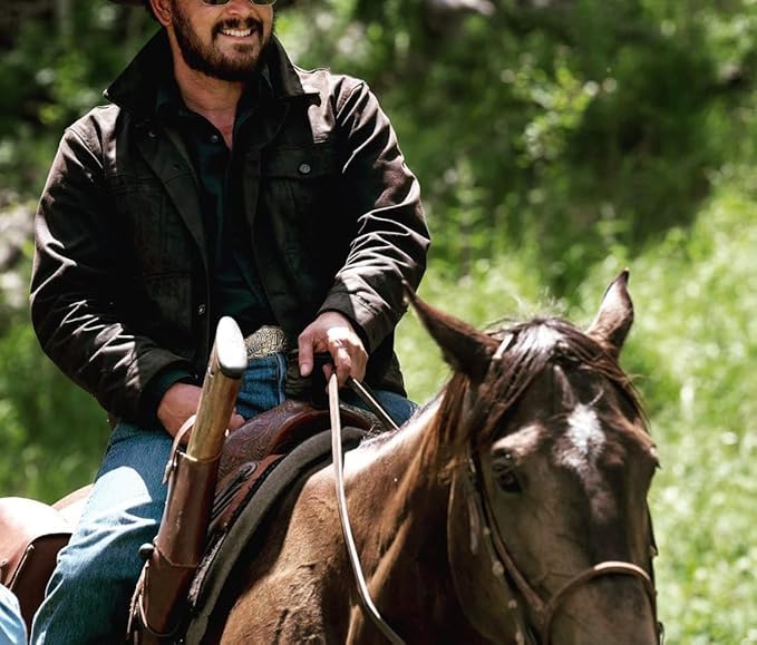 Men's TV Series Old West Style Cotton Jacket : Stylish Black Cowboy Jacket : Western Style Cowboy Jacket With Logo3