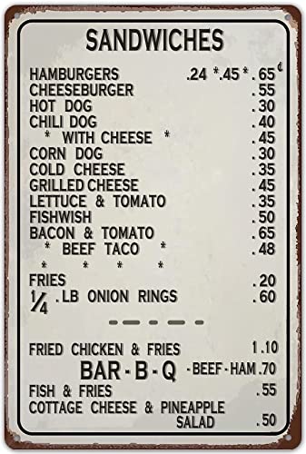 50'S Style Kitchen Decor Ideas to Transform Your Retro Diner Space 9 ZYPENG 1940's Diner Menu Metal Tin Sign For Restaurant 50s Decoration Retro Vintage Plaque Wall Art Kitchen Lunch Gift Home Decor 8x12 Inch